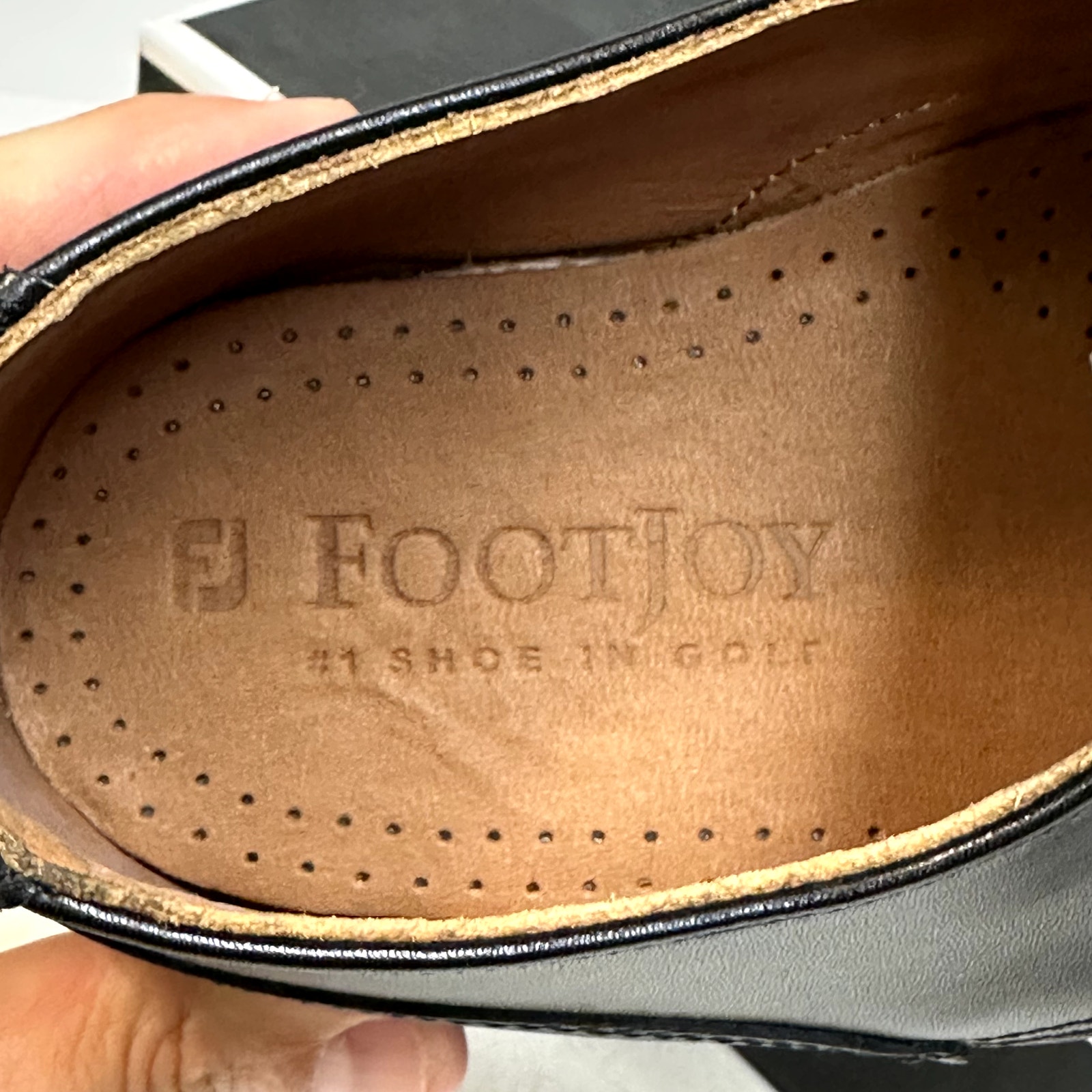 Nib Rancourt & Co. X Footjoy Split Toe Derby Dress Shoe Black Calf 79213 9.5 E — image 8 of 8